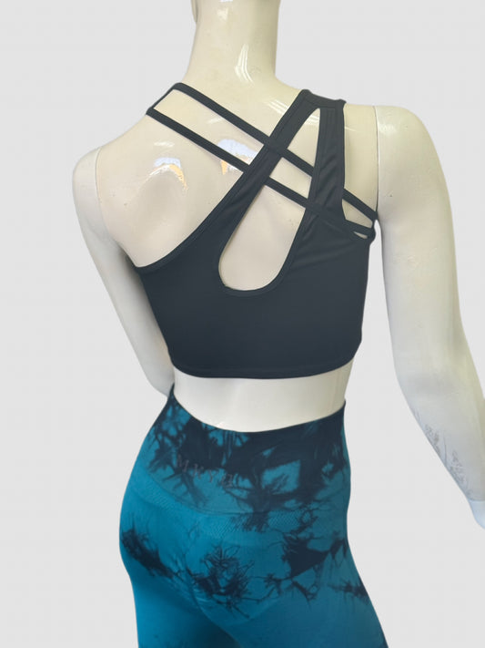 Spider Lycra Crop top- Black