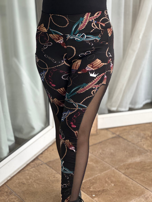 Tapestry Mesh Leggings