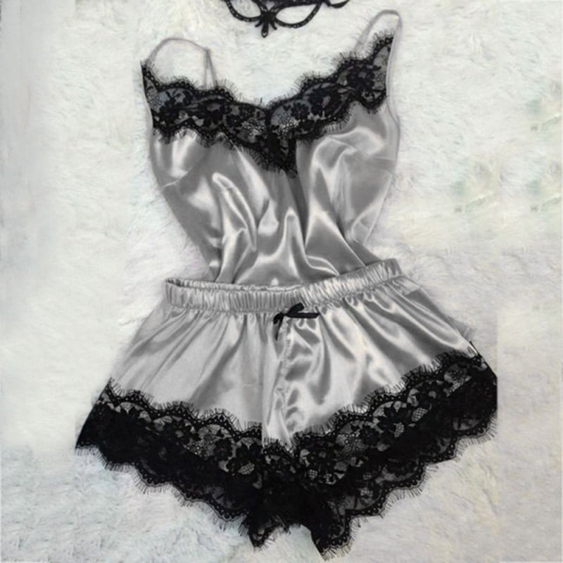 Clara Satin and lace set