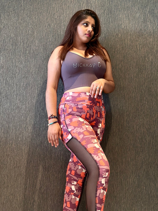 Teddy Camo Mesh Leggings