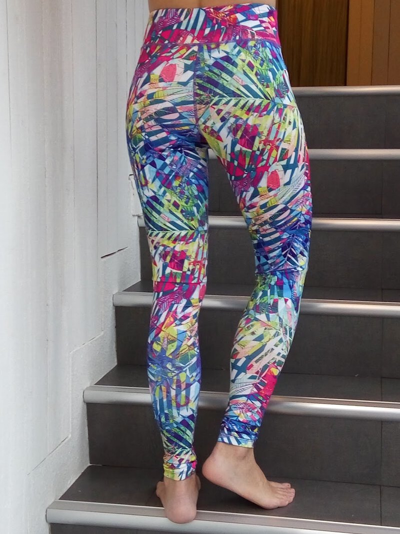 Watercolour printed leggings