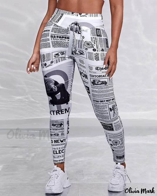 Paper printed leggings