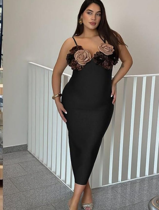 3D Rose Bombshell Dress