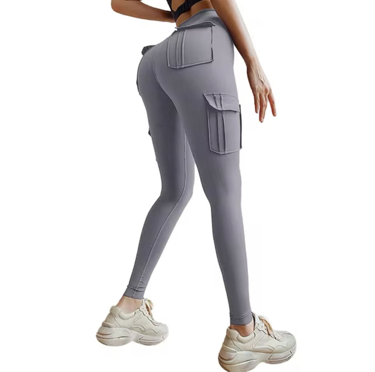 Cargo Leggings - light Grey