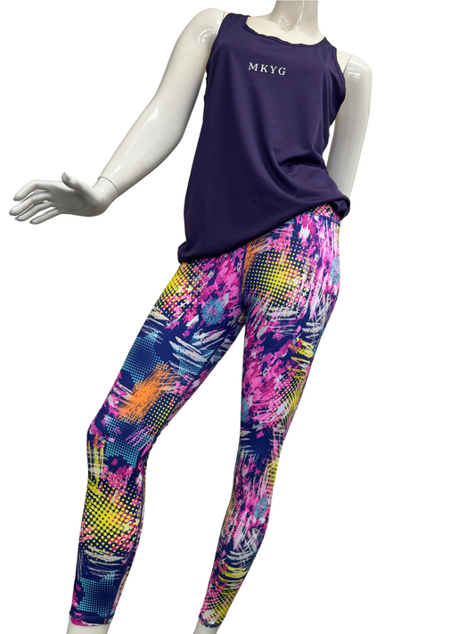 Watercolour printed leggings