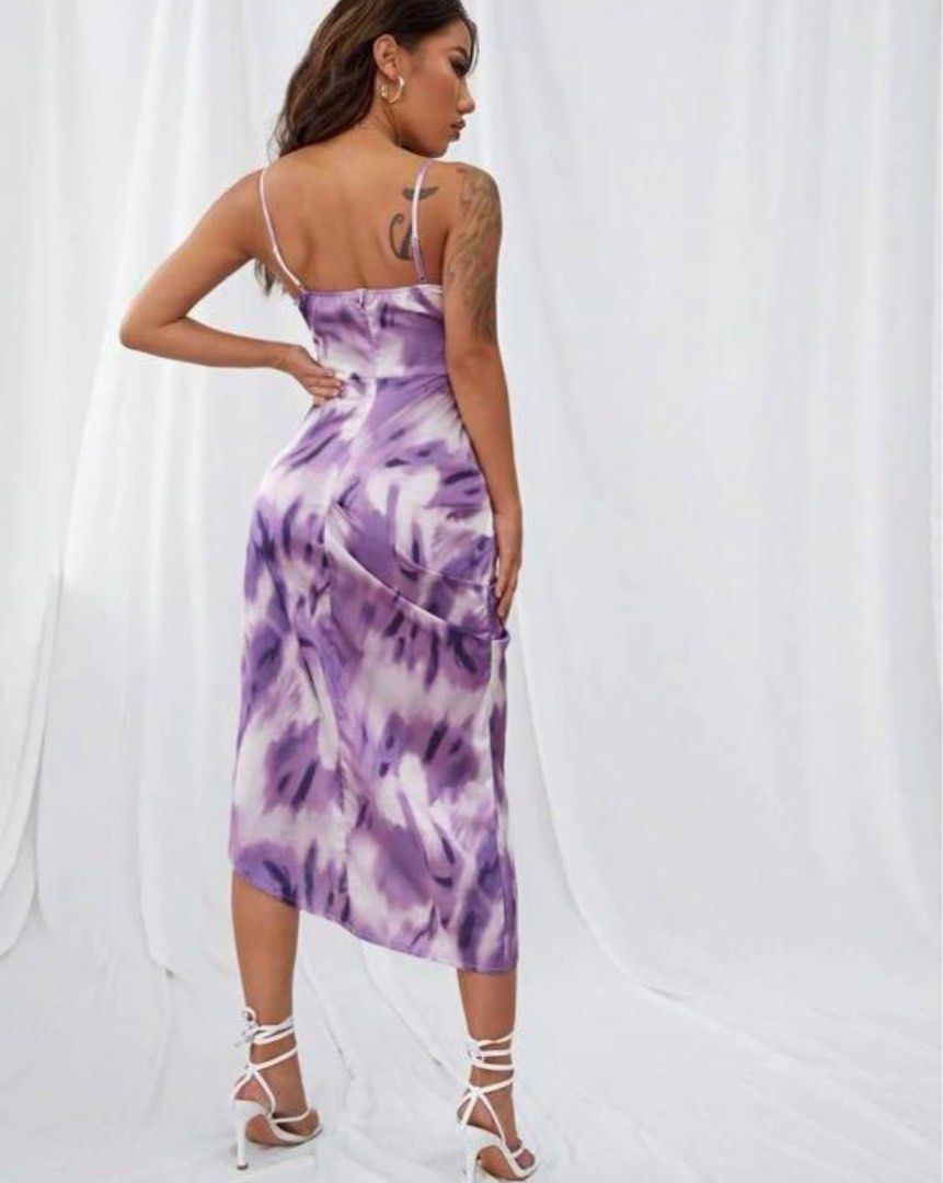 Seline Satin Slit dress