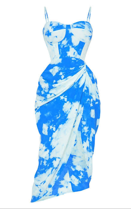 Seline Satin Slit dress