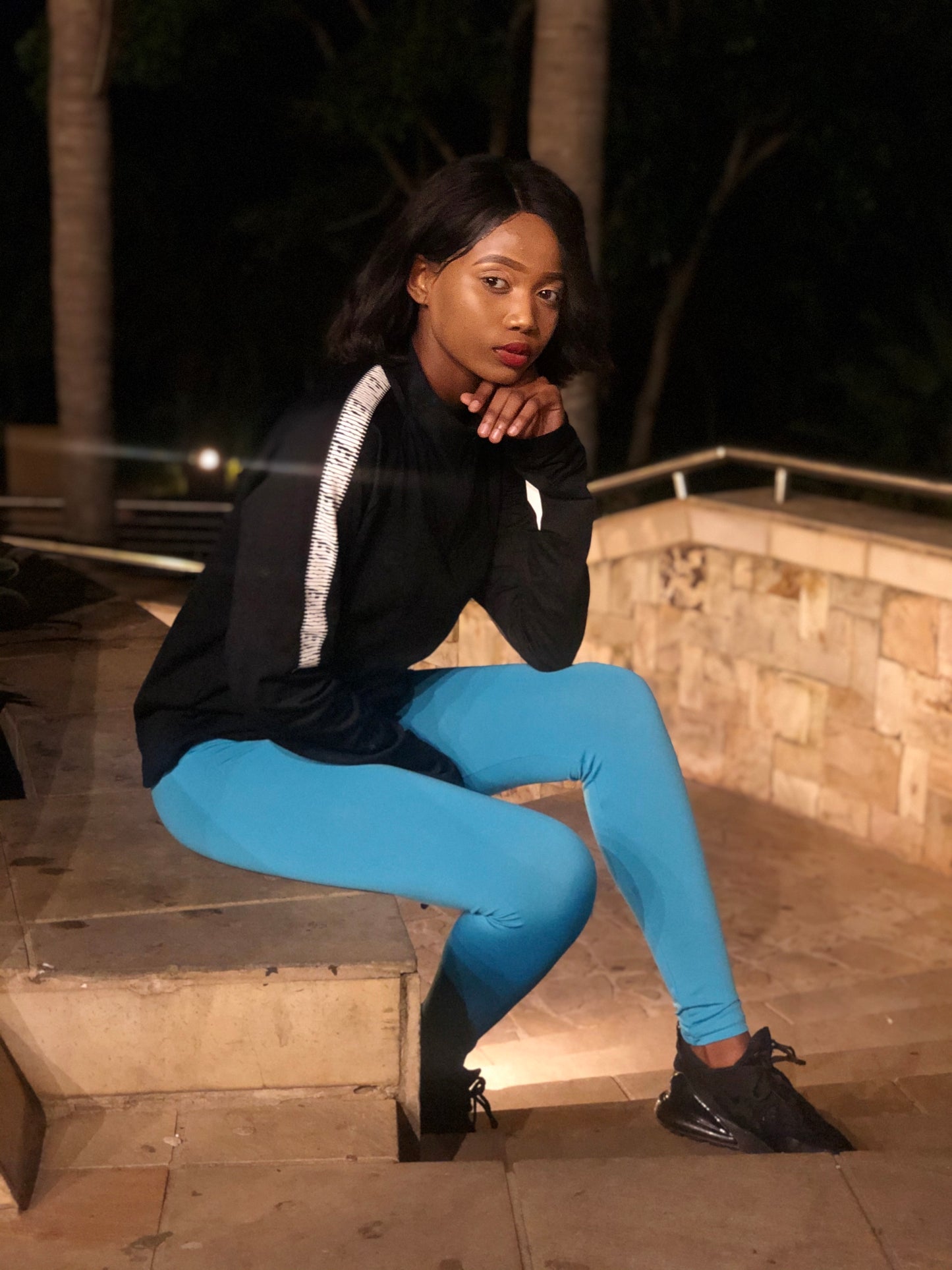 Booty Scrunch Blue MG leggings