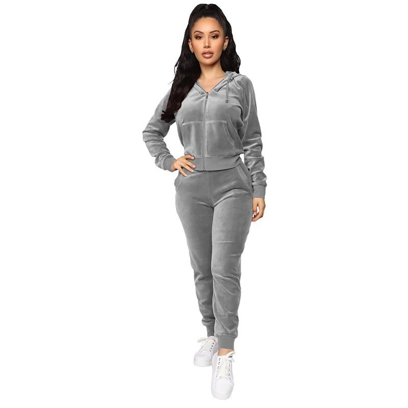 Velvet stripe tracksuit