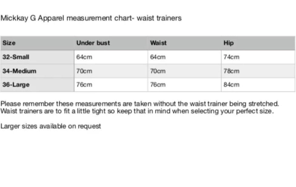 Latex waist trainer- 25 SB