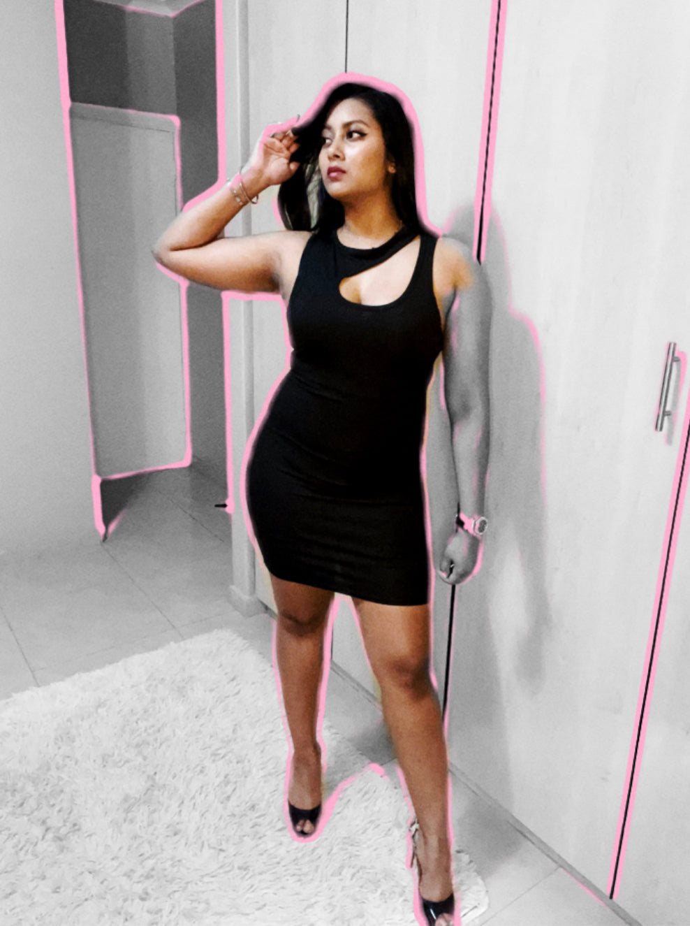 Slash Bodycon dress