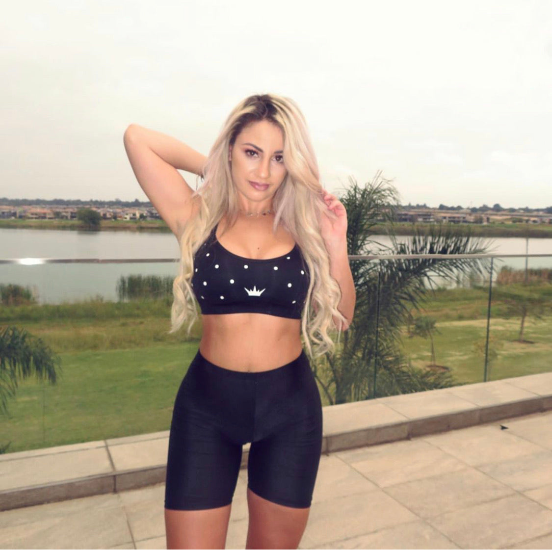 Stacy black short tights