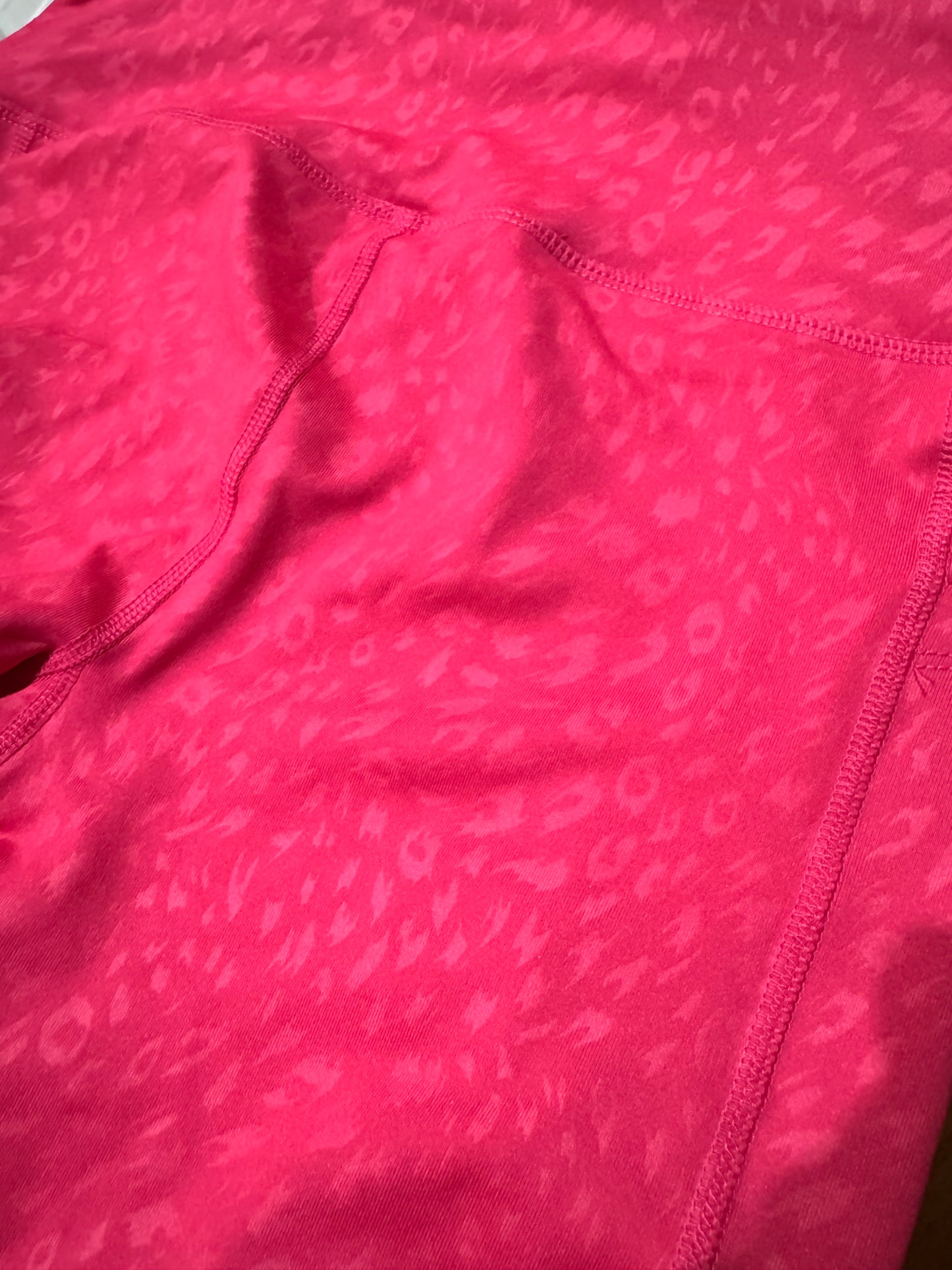 Pink Leopard Metallic Leggings