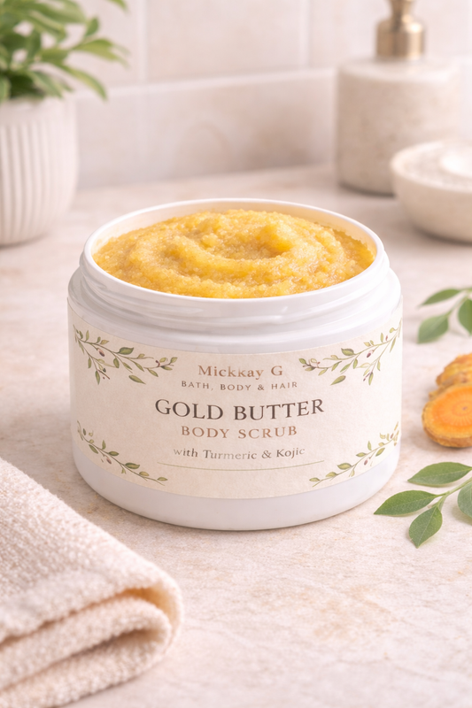 Gold Butter Body Scrub with Turmeric & Kojic