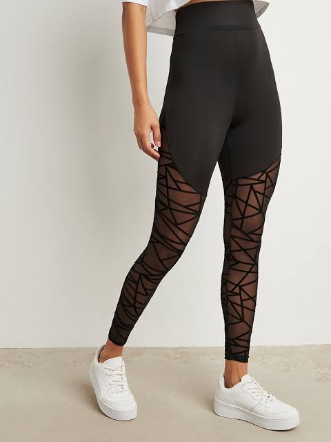 Shadow mesh leggings