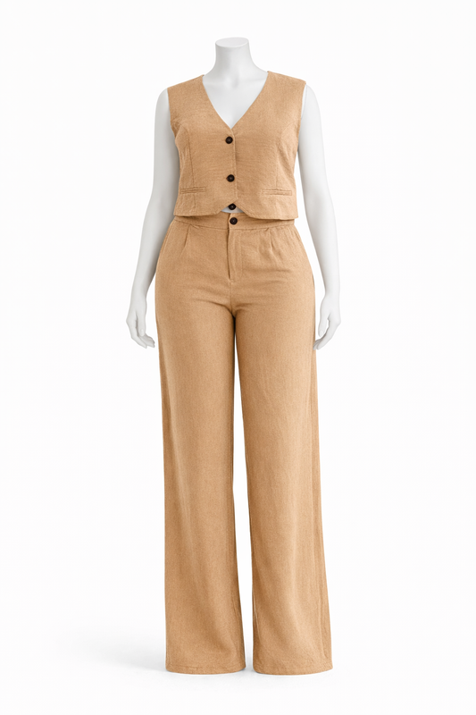 Waistcoat Casual Pants Set