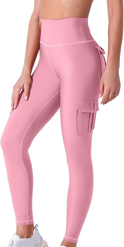 Cargo Leggings-Pink