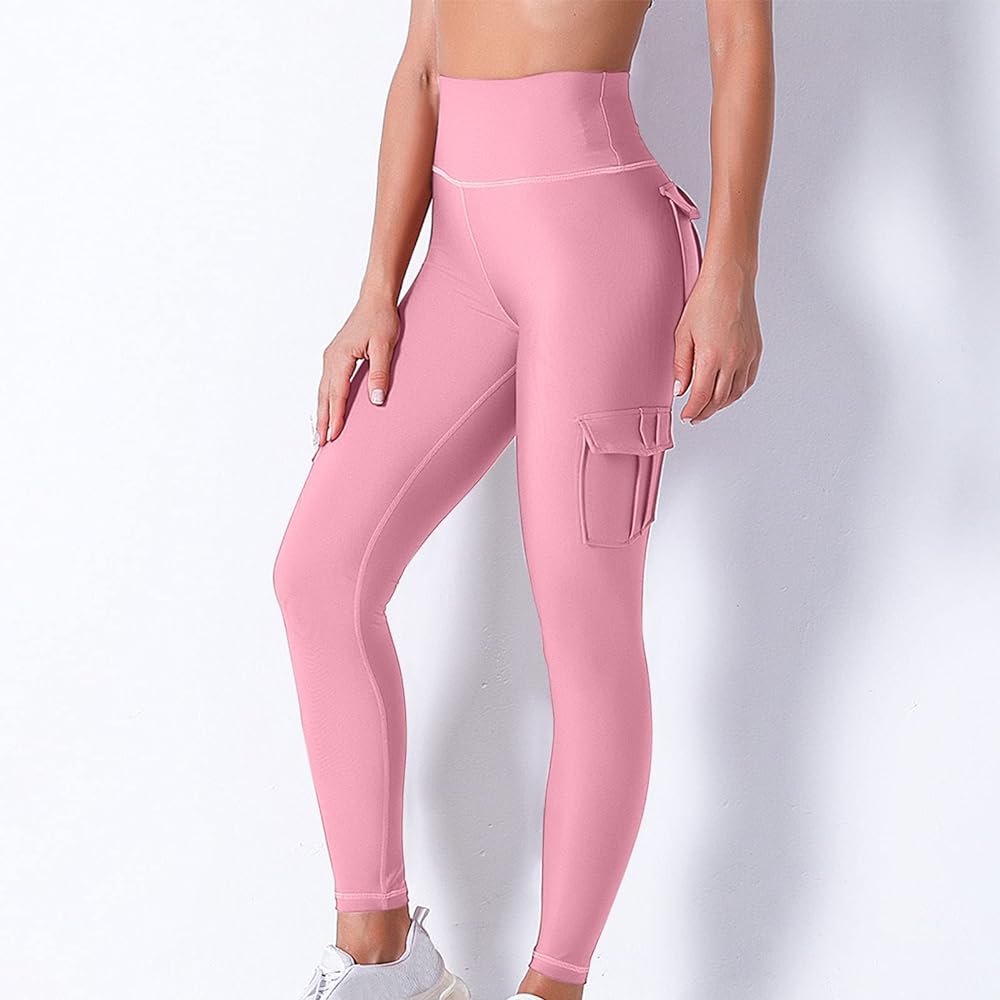 Cargo Leggings-Pink