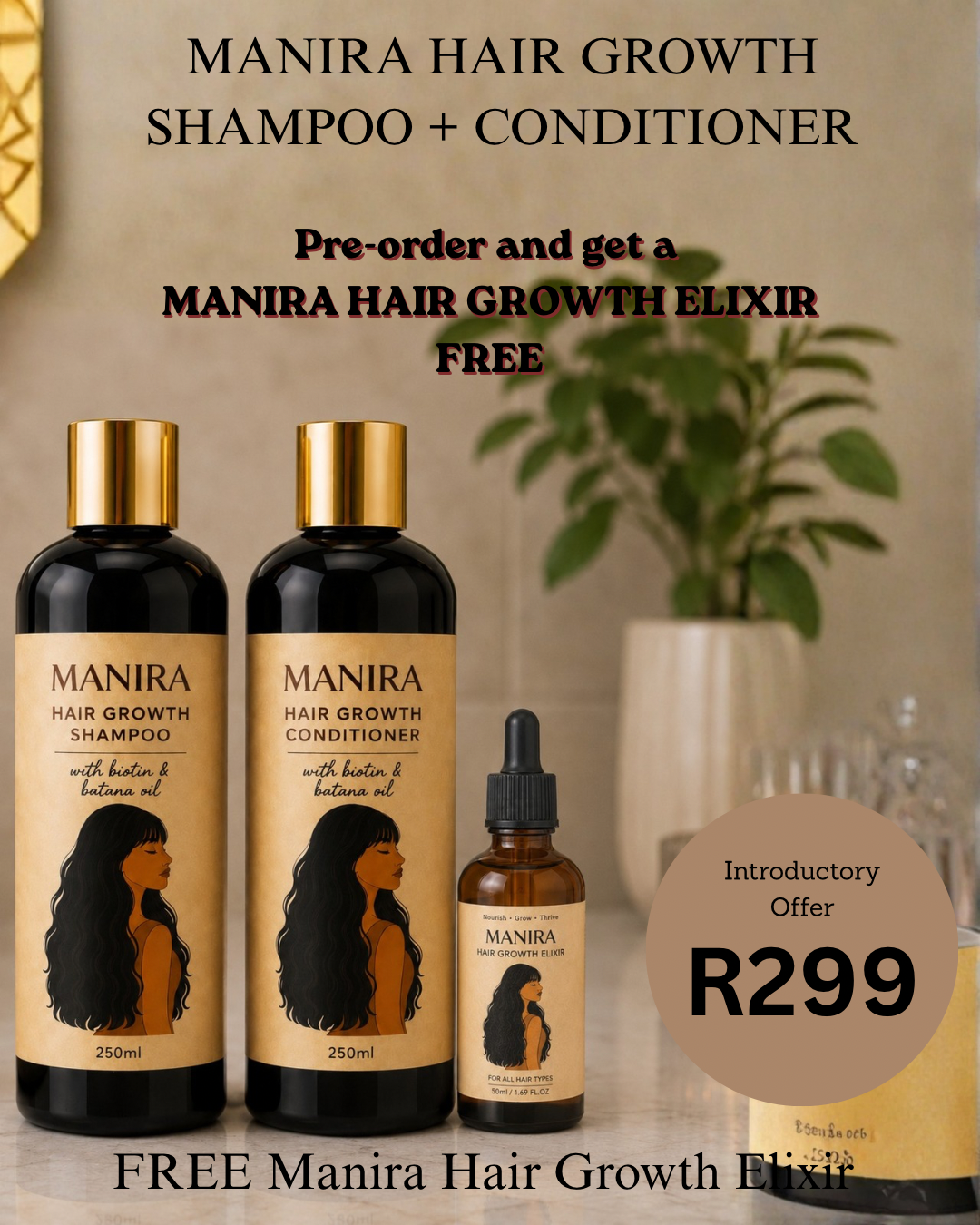 Manira Hair Growth Shampoo+Conditioner Combo