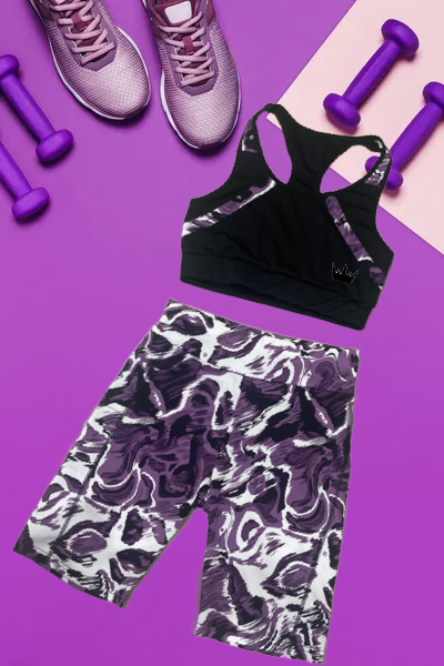 Annie Lavender Shorts Set