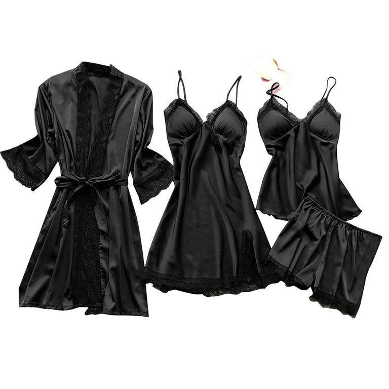Zorina Sleep wear bundle- 4 piece- Black Small only