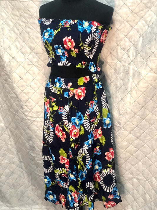 Boob tube skirt set